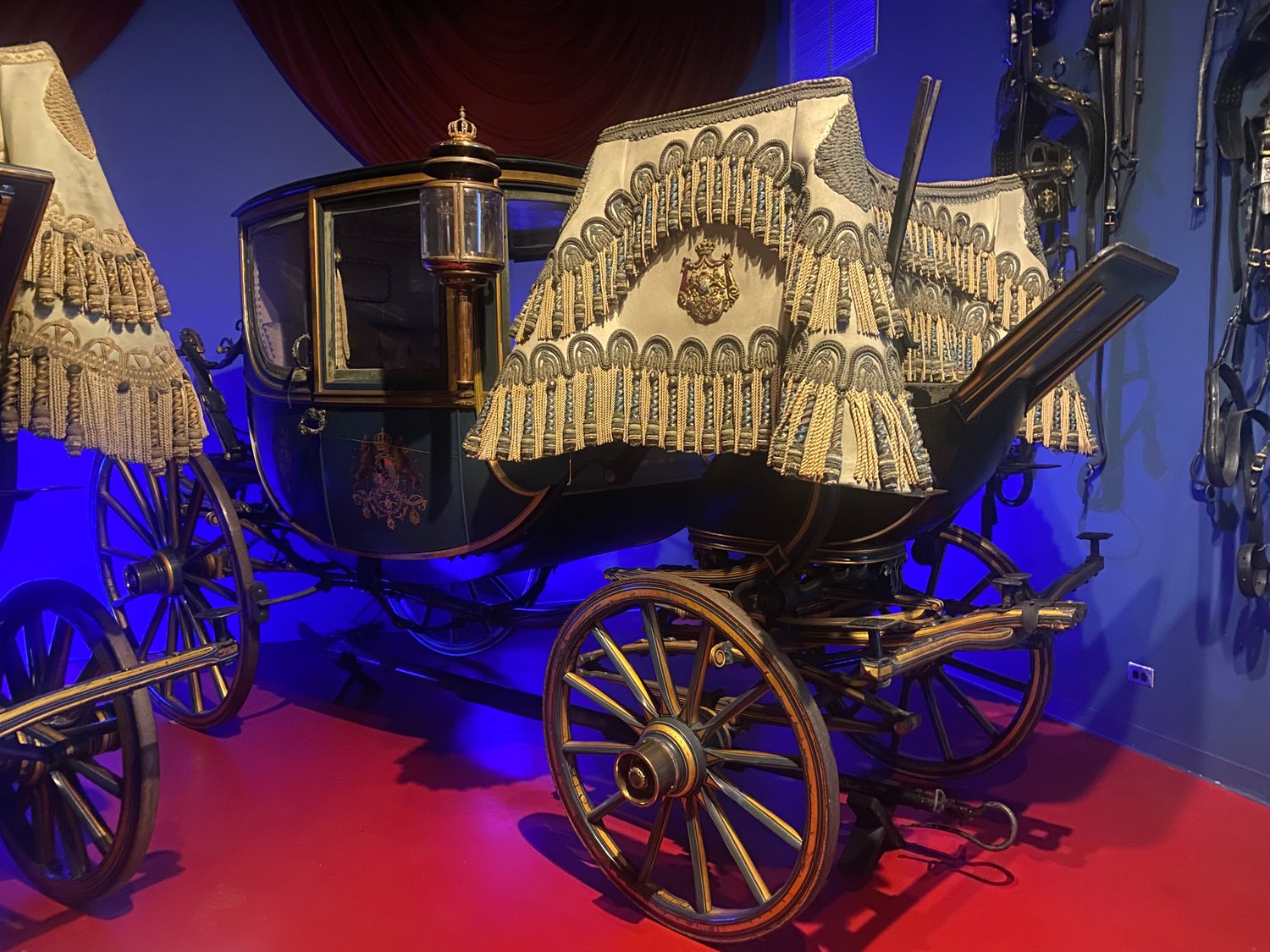 One of the gorgeous carriages used by European royalty at the Carriage Museum.
